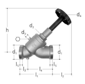 Bild von JRG LegioStop Schrägsitzventil Rotguss, Anmerkung , Zoll 2 1∕2, DN 65, Art.Nr. :5211.065