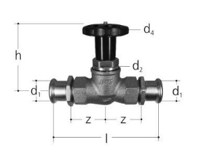 Picture of JRG LegioStop Geradsitzventil Mapress Rotguss, DN 15, d 18, Art.Nr. :5358.018