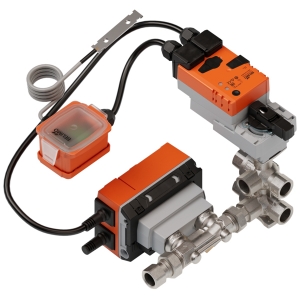 Picture of Belimo Elektr. 6-Weg-PI-RKH EPIV, AC/DC 24 V, BACnet MS/TP, Modbus RTU, MP-Bus, 2...10 V, DN 20, Innengewinde, Rp 3/4", PN 16, ps 1600 kPa, V'nom 2500 l/h, Mediumstemperatur 6...80°C [43...176°F], mit Kondensationsschalter, Kabellänge 2 + 2 m, Art.Nr. :EP020R6+BAC-HH2