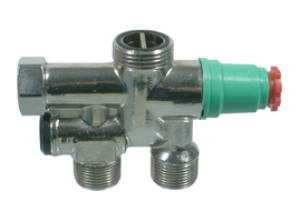 Bild von TKM Einrohrventile TKM M68 RA 46 F/SF Messing vernickelt, Ausführung regulierbar 20 ‑ 80 %, Anschluss unten, Abmessung: M23, Typ: M68 RA 46 F, Art.Nr. :10269236