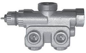 Bild von TKM Einrohrventile TKM TP4000 Messing vernickelt, Grundeinstellung als Bypass 50%, Regulierbar 20% - 80%, mit Ventileinsatz RA-N, Betriebstemperatur max. 90 °C, Betriebsdruck max. 6 bar, Anschluss Innengewinde ″: 3/8, Art.Nr. :10237227