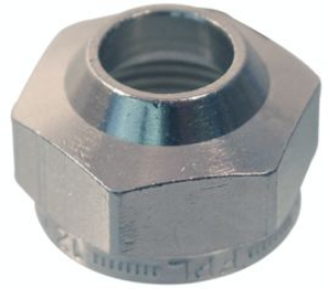 Bild von TKM Überwurfmuttern TKM , für Weichstahl- und Mehrschichtrohre, Messing, Anschlussgewinde M 22, Abmessung mm: 10 x 12, Art.Nr. :10088395