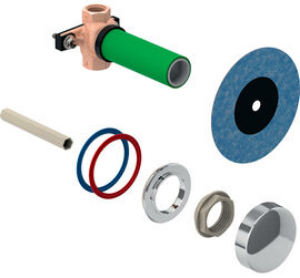 Picture of Geberit Unterputzabsperrventil JRG LegioStop® mit Befestigung: Rp3/4" glanzverchromt, Art.Nr. :603.012.21.2