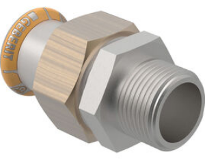 Bild von Geberit Mapress Therm Übergangsverschraubung mit Aussengewinde: d=18mm, R=1/2", Art.Nr. :45332