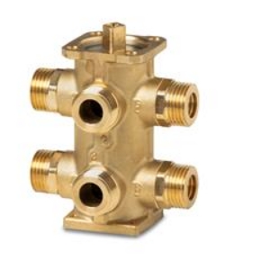 Bild von Siemens - 6-Weg Kugelhahn kompakt, Aussengewinde, PN16, DN10, kvs links 1.95, rechts 1.0, Art.Nr. :VWG42.10-1.95-1.0