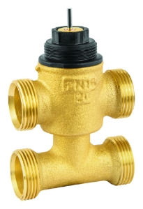 Bild von Honeywell Resideo - Dreiwegeventil mit Bypass VYE, Messing, PN16, DN15, kvs 0.25, konisch dichtend, stetig, Art.Nr.: VYE15B0.25MCS